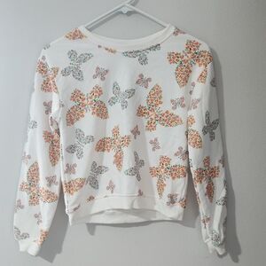 Girls btween Multicolor Butterfly Print Sweatshirt Size 12
